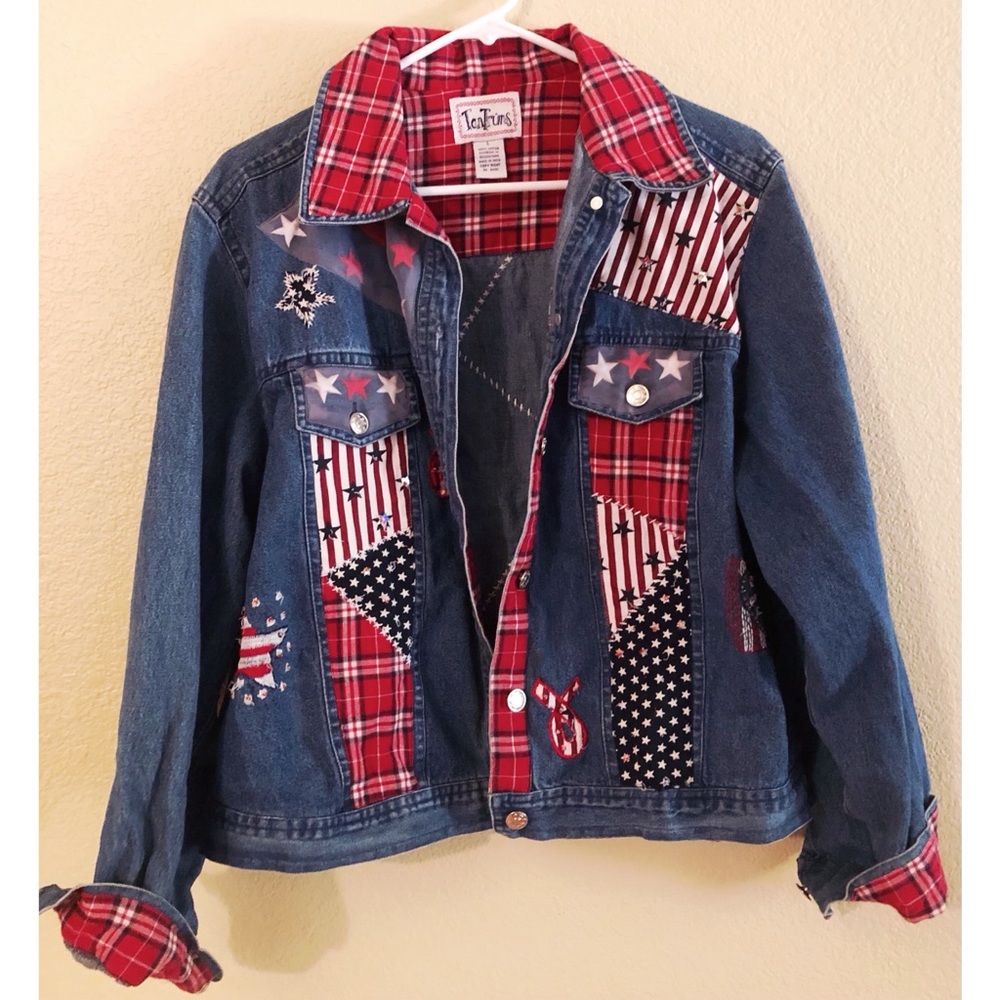 Patriotic Vintage Tantrums Jean Jacket